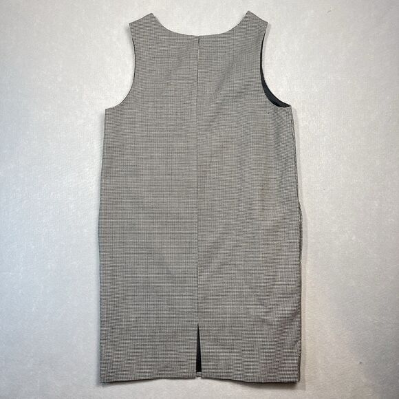 VTG Harvé Benard 100% Wool Sleeveless Houndstooth Shift Dress Sz 6 Acedemia - Picture 5 of 8